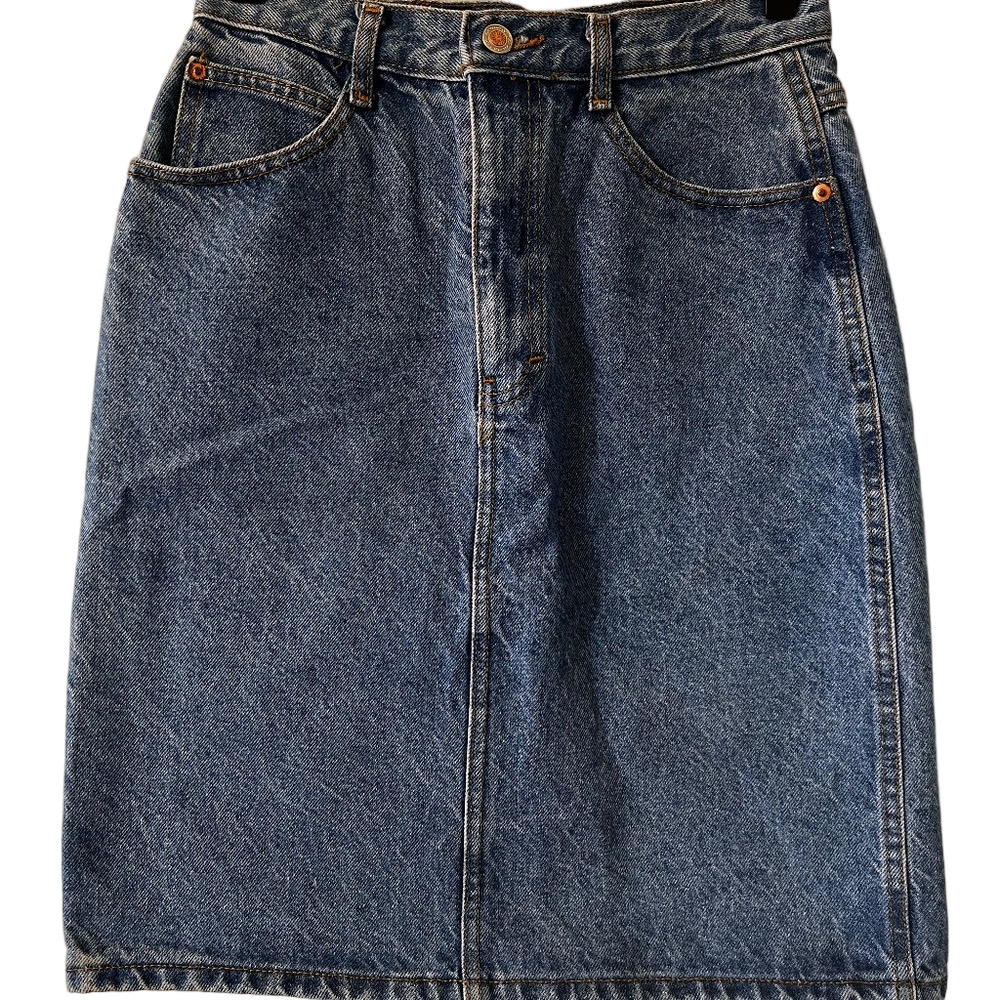 Vintage Action West Denim Skirt Size 8